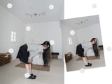 クラシックプリーツミディスカート (BLACK)
