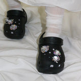 【MADE】dewy flower  shoe charm (very silver, 3pcs)