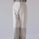 fake leather switching pants