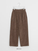 Halka Bokashi Hairy Knit Banding Wide Pants