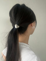 シルバーハートヘアゴム