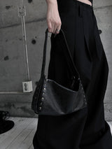 studded shoulder shark bag