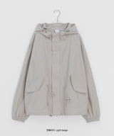 [unisex] ホームパー フード オーバー ボンバー ジャケット