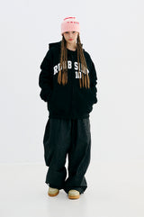 EMBROIDERY RUN BSRBT HOODIE ZIP-UP BLACK