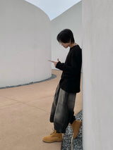 Loose ribbed bony long sleeve 3C