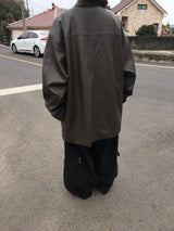 Radio Leather Half Jacket