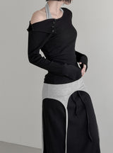 If Button One-Shoulder Off-Tee