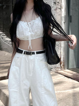 daisy jacquard lace top