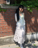Hachu Tiered Midi Skirt