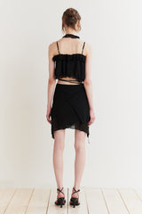 LILY SCARF TOP black