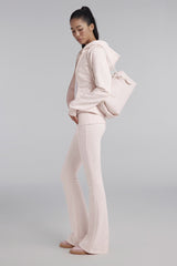 Sheer Romance Folded Pants, Pink