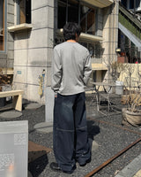 スナップデニムパンツ
