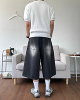 Leeds Washing Half Denim Pants
