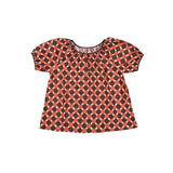 Cocktail Dot Blouse (Orange)