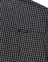 CHECK RIBBON SHIRTS(BLACK)