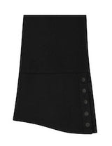 Button Slit Bootcut Pants / Black