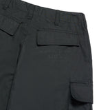 24FW セミワイドパラシュートカーゴポケットパンツ ブラック
