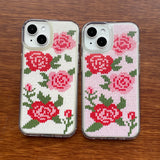 ROSES KNIT HARD JELL CASE_PINK