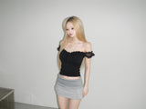 chloe mesh shirring top(2 color) 