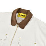 [UNISEX] C.O.M.E Mechanic Short Sleeve Work Jacket (White)