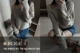  Bohemian damage crop long sleeve knit (5 colors)