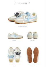 WE FLOWER Trendy New Baguette German Training Shoes, Versatile, Comfortable and Lightweight - Airy Blue