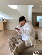  Wonderant Cotton Ton-Tuck Banding Wide Pants