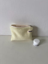 Terry flat pouch - lemon , M size