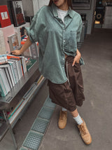 トフィワイドカーゴバミューダパンツ