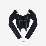 エレンカットカラーブロッキングTシャツ