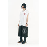 Raw-cut box sleeveless - White