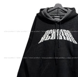 Koi Lettering Overfit Hooded Knit