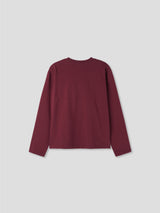 Pocket check crop long sleeve shirt
