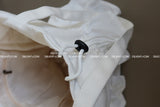 frill cotton big shoulder bag