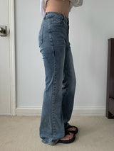 Koren Bootcut Long Vintage Washing Denim Pants