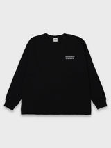 REAL LIFE WAFFLE LS TEE - BLACK