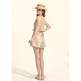 [GirlyFancyClub] Pastiel Style* Kaki Casual Lace Pants