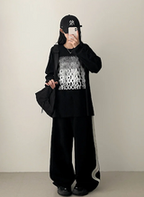 NT グラディエントノイズプリンティド長袖Tシャツ