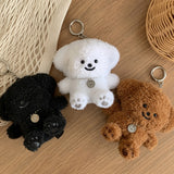 Plush Poodle Puppy Keychain (Necklace SET)