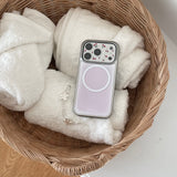 pink silver MagSafe bumper case