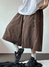 HIGH QUALITY💜SNAP NYLON BERMUDA PANTS 💚🤍🤎🖤6COLOR