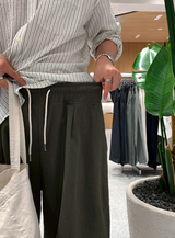 [ LOOKPLE x LEBELMENT ] クールピンタックリネンワイドショーツ