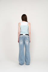 SUMMER SLEEVELESS (SKY BLUE)