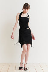 FAIRY HALTER TOP black