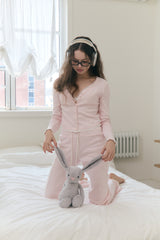 Sweet Dreams Lace Flare Pants (Pink)