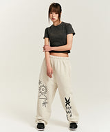 939 LOGO CROP TOP (CHARCOAL)