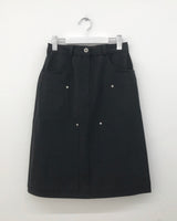 リベットコットンミディスカート (3color)