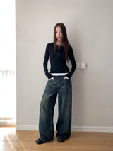 Base Spandex Round Long Sleeve T-Shirt