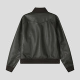 BOD High-neck Leather Jacket