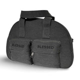 HALF MOON SHOULDER CROSS BAG_LARGE-Canvas Washing black_black